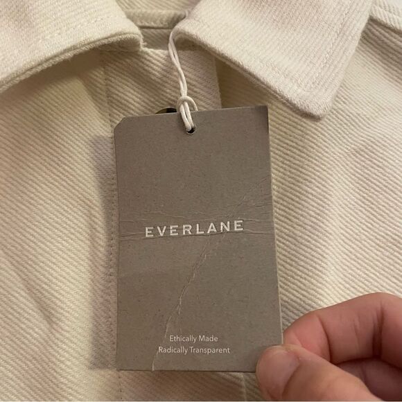 Everlane NWT Oversized Long Sleeve Button Up Minimalist Shirt Jacket Shaket XS - Picture 7 of 10
